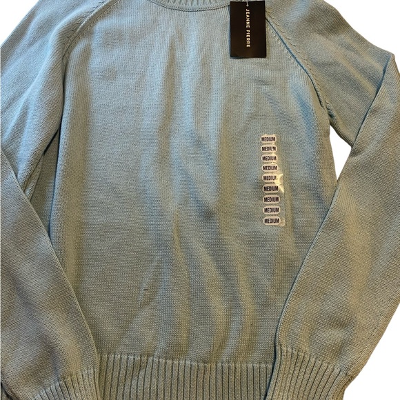 Women’s nwts baby blue cowl neck sweater by Jeanne Pierre 100% cotton sz M - Picture 2 of 13